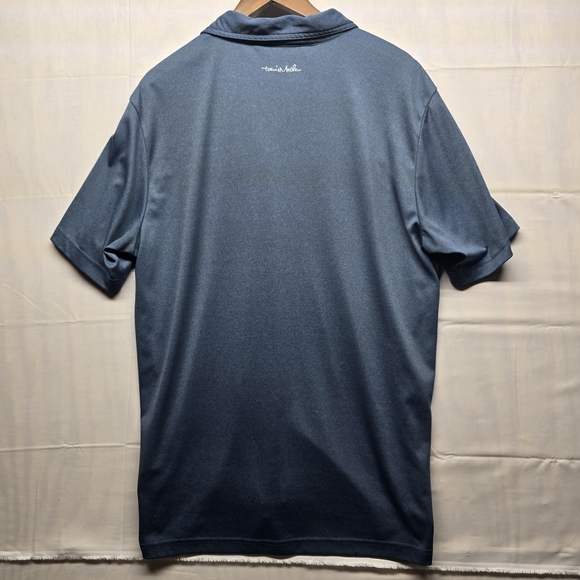 Travis Mathew Heathered Navy Short Sleeve Performance Polo - Picture 6 of 7